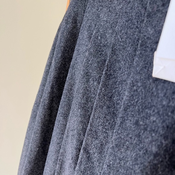 NWT🔖Lobbster Vietnamese Designer Brand Grey Draped Midi Skirt Wool A-line - Picture 3 of 12